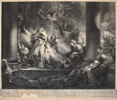 Le Grand prêtre Coresus - Original Etching by J- Danzel - Late 18th Century 1760-1800-ZCI-760318