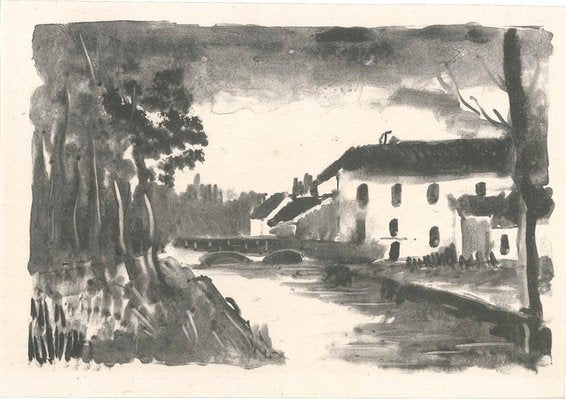 Le Moulin de La Naze - Original lithograph by M. de Vlaminck - 1925-26 1925/26-ZCI-755088