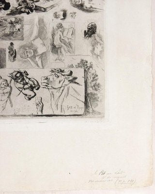 Le Po au Lait - Original Etching by Félicien Rops - Late 19th Century Late 19th Century-ZCI-757378