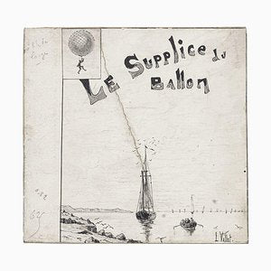 Le Supplice du Ballon - Ink and Pencil on Cardboard - L. Vallet - 20th century 20th century-ZCI-758082