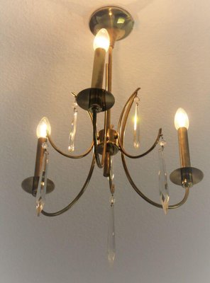 Lead Crystal Glass Chandelier in the Style of Stilnovo, 1970s-ESB-1376873