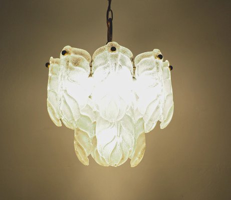 Leaf Hanging Lamp in Murano Glass, 1970s-SN-1248727