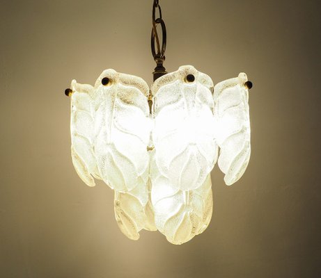 Leaf Hanging Lamp in Murano Glass, 1970s-SN-1248727