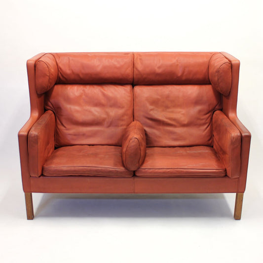 Leather 2192 Coupe Sofa by Børge Mogensen for Fredericia, 1980s