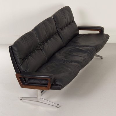 Leather 3-Seater Sofa by Andre Vandenbeuck for Strässle International, 1960s-ZT-1793276