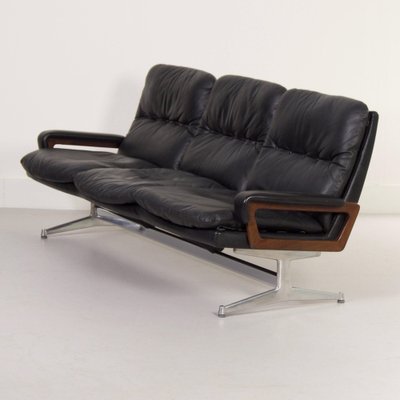 Leather 3-Seater Sofa by Andre Vandenbeuck for Strässle International, 1960s-ZT-1793276