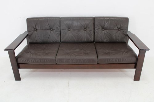 Leather 3-Seater Sofa by Lepofinn, Finland, 1970s