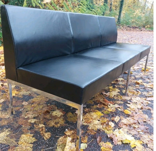 Leather 3-Seater Sofa from Thonet, 1960s