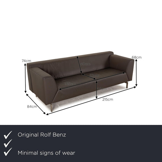 Leather 318 Linea 3-Seater Sofa by Rolf Benz