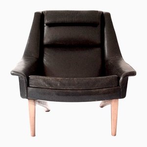 Leather 4410 Lounge Chair by Folke Ohlsson for Fritz Hansen, 1960s-APD-1145294