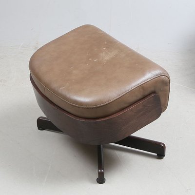 Leather Amanda Armchair with Ottoman from Brunstad Møbler, 1990s-AX-853113