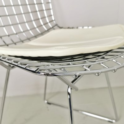 Leather and Chrome Chairs by Harry Bertoia for Knoll, Set of 4-PRS-1142164