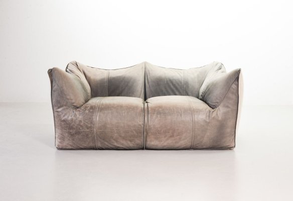 Leather and Fabric 2-Seater Le Bambole Sofa by Mario Bellini for C&b Italia, Italy, 1970s-IXC-805672