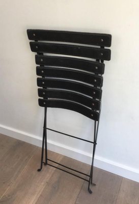 Leather and Metal Chairs, 1950s, Set of 2-BA-658520