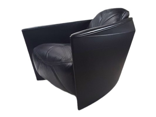 Leather and Steel Eclipse Chair by Andrew Martin, London-TCS-1259623