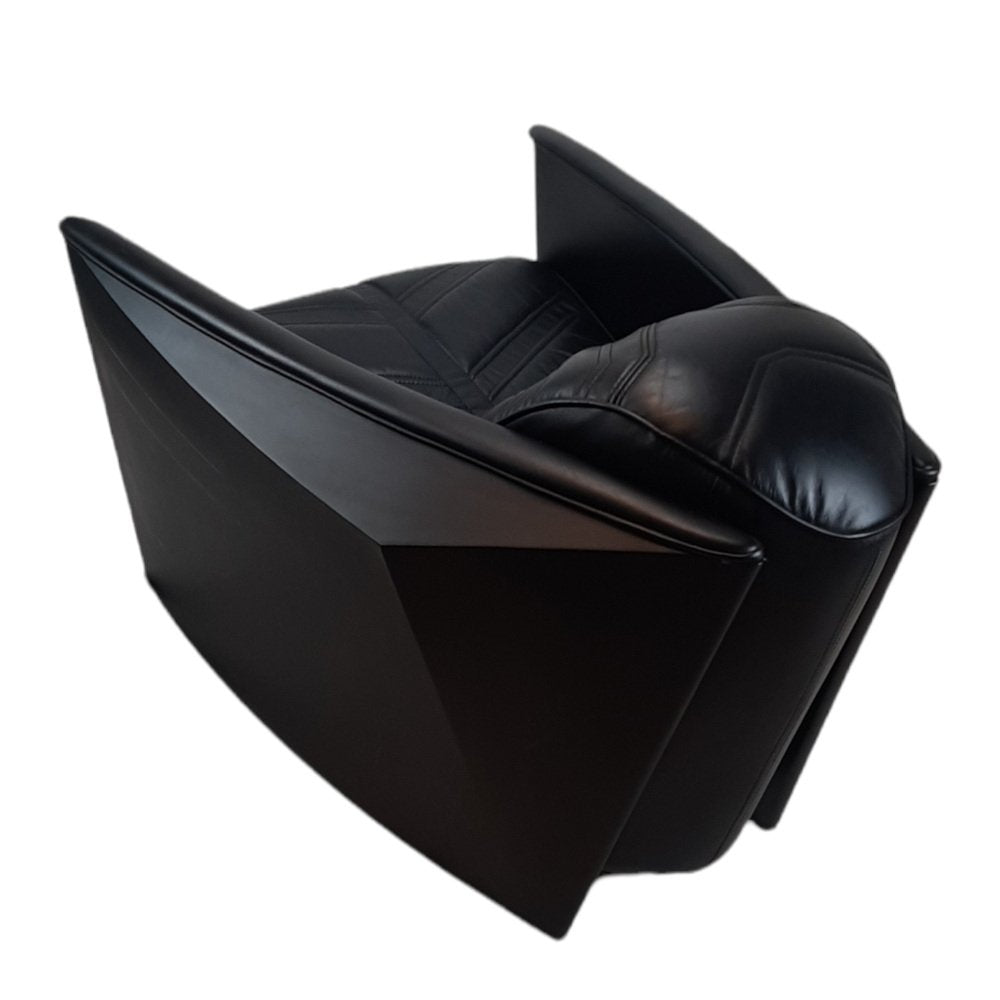 Leather and Steel Eclipse Chair by Andrew Martin, London