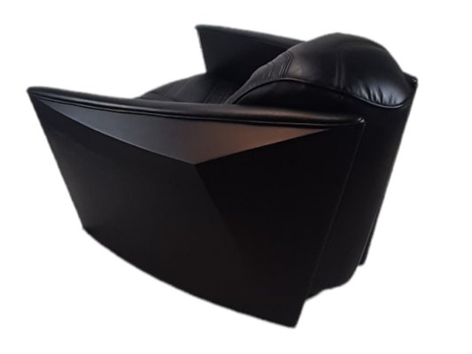 Leather and Steel Eclipse Chair by Andrew Martin, London-TCS-1259623