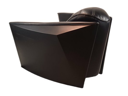 Leather and Steel Eclipse Chair by Andrew Martin, London-TCS-1259623