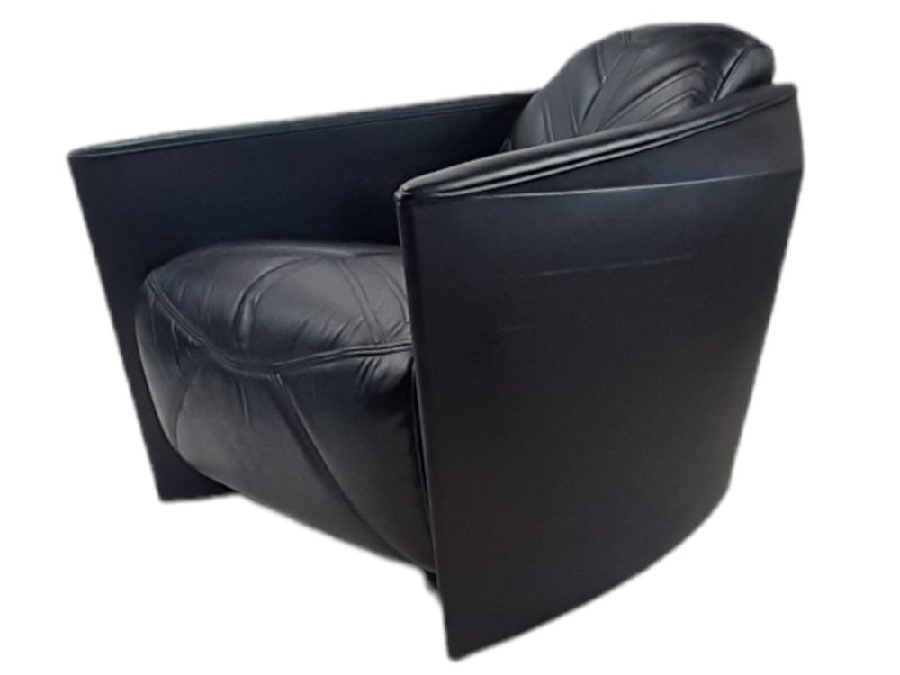 Leather and Steel Eclipse Chair by Andrew Martin, London