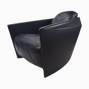 Leather and Steel Eclipse Chair by Andrew Martin, London-TCS-1259623