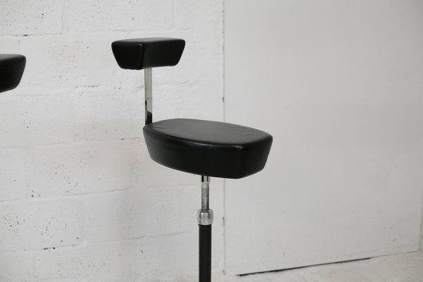 Leather and Steel Swivel Stool by George Nelson for Vitra, 2001, Set of 2-MAO-1270824