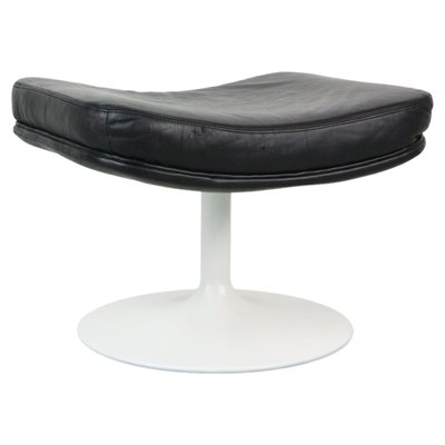 Leather and Steel Tulip P588 Foot Stool F500 Serie by Geoffrey Harcourt for Artifort, 1960s-DT-2026265