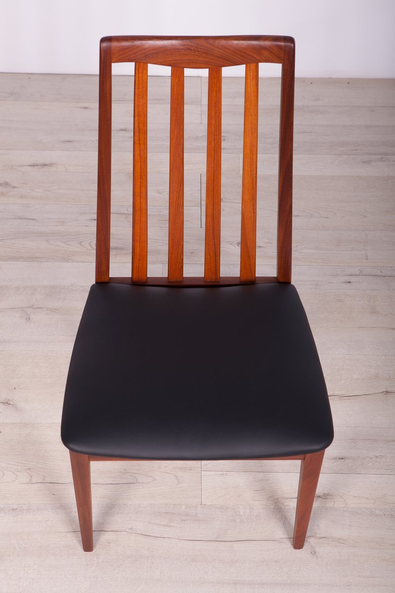 Leather and Teak Dining Chairs by Leslie Dandy for G-Plan, 1960s, Set of 6