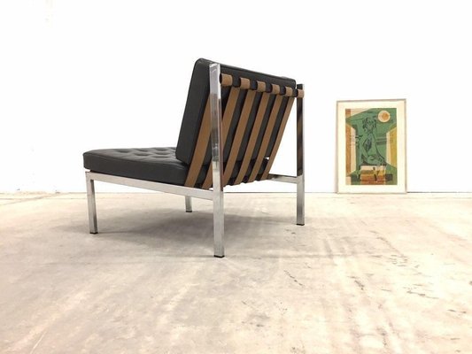 Leather and Teak Lounge Chair by Ernst Josef Althoff for Vitra, 1960s-WSA-831257