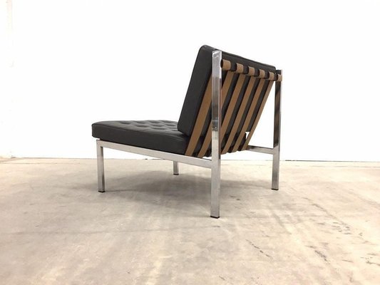 Leather and Teak Lounge Chair by Ernst Josef Althoff for Vitra, 1960s-WSA-831257