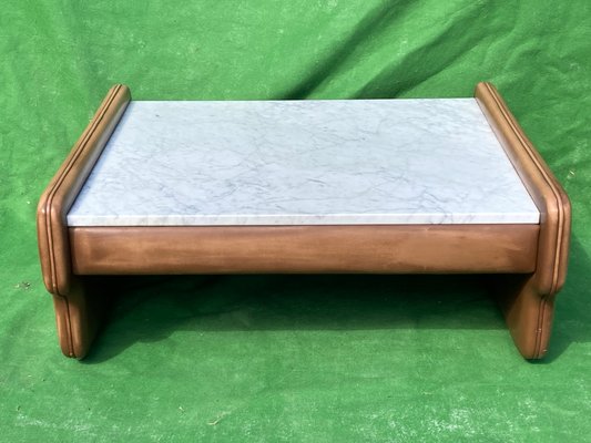 Leather and Travertine Coffee Table from de Sede-BHG-1001720