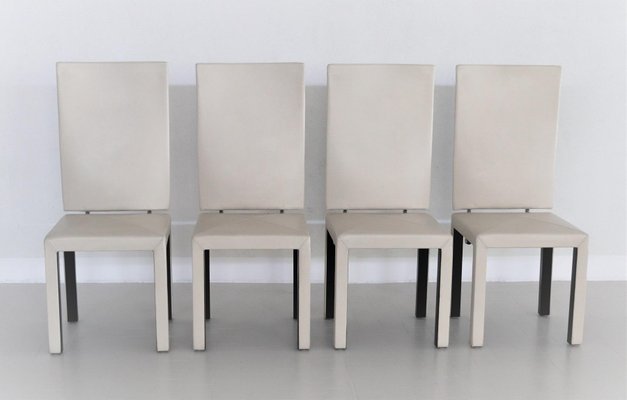 Leather Arcadia Chairs by Paolo Piva for B&B Italia, 1980s, Set of 4-VNE-965982