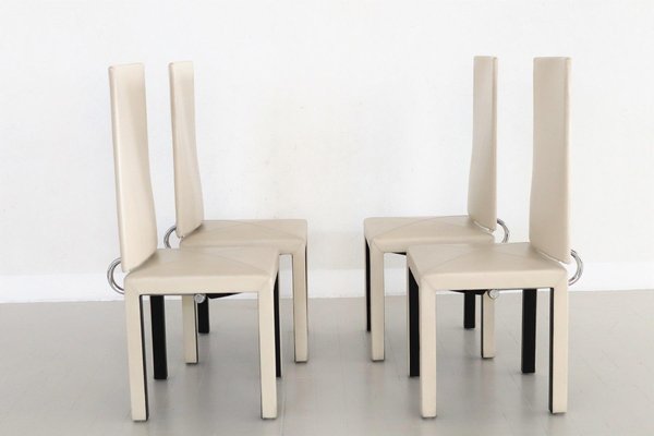 Leather Arcadia Chairs by Paolo Piva for B&B Italia, 1980s, Set of 4-VNE-965982