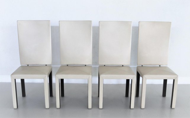 Leather Arcadia Chairs by Paolo Piva for B&B Italia, 1980s, Set of 4-VNE-965982