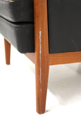 Leather Armchair by Karl Erik Ekselius, Sweden, 1960s-GEK-1371817