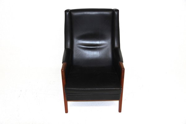 Leather Armchair by Karl Erik Ekselius, Sweden, 1960s-GEK-1371817