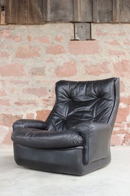 Leather Armchair by Michel Cadestin for Airborne, France, 1970s-WEQ-1137344