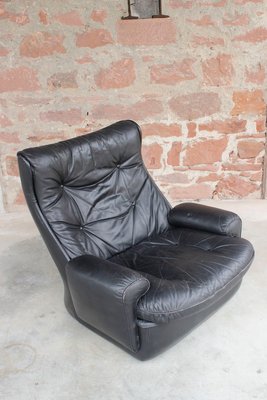 Leather Armchair by Michel Cadestin for Airborne, France, 1970s-WEQ-1137344