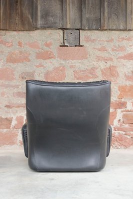 Leather Armchair by Michel Cadestin for Airborne, France, 1970s-WEQ-1137344