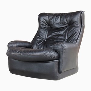 Leather Armchair by Michel Cadestin for Airborne, France, 1970s-WEQ-1137344