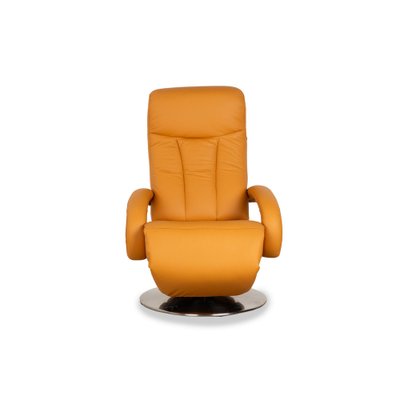 Leather Armchair in Orange - Yellow from Hukla-RQW-2036295