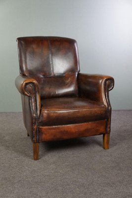 Leather Armchair with High Back-HPP-1773123