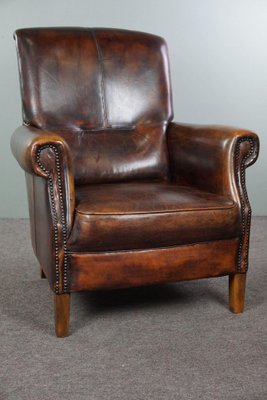 Leather Armchair with High Back-HPP-1773123