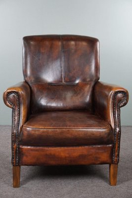 Leather Armchair with High Back-HPP-1773123