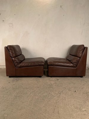 Leather Armchairs, 1970s, Set of 2-VQM-583171