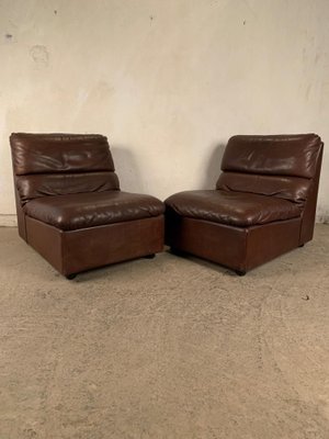 Leather Armchairs, 1970s, Set of 2-VQM-583171