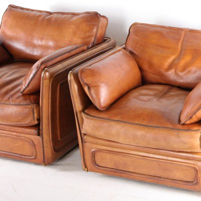 Leather Armchairs from Roche Bobois, 1970s, Set of 2-DSC-2035831