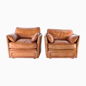 Leather Armchairs from Roche Bobois, 1970s, Set of 2-DSC-2035831