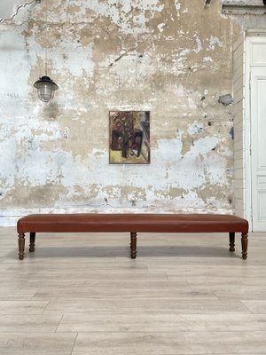 Leather Bistro Bench, 1930s-UX-1775297