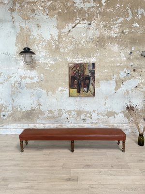 Leather Bistro Bench, 1930s-UX-1775297