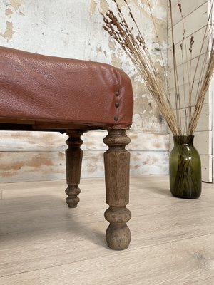 Leather Bistro Bench, 1930s-UX-1775297